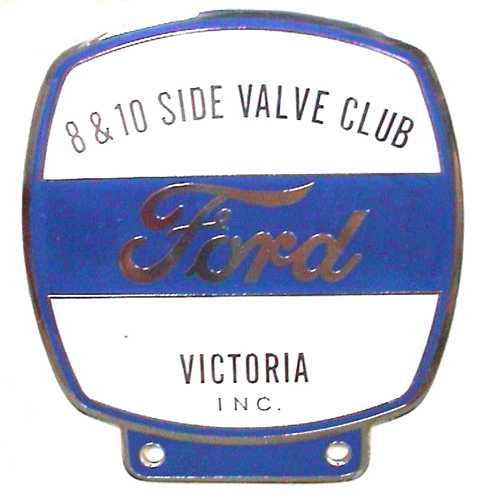 8 & 10 Side Valve Club of Victoria car badge